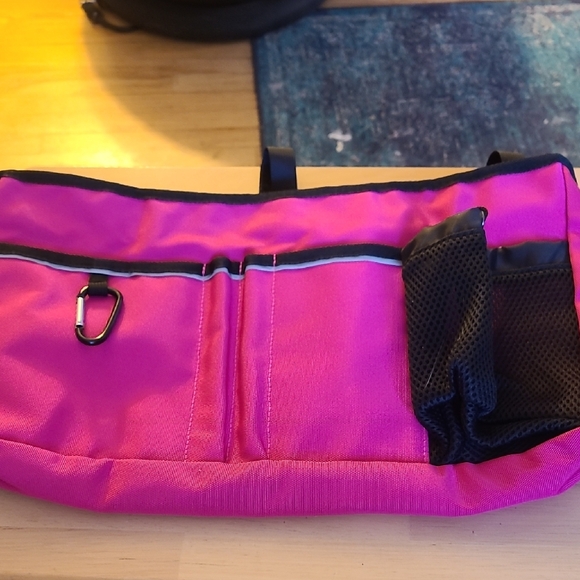 Vibrant Pink Bag For vwheelchair/walker Black Accents - Picture 3 of 4
